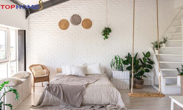 Thiết kế nội thất phòng ngủ tận dụng nguồn ánh sáng tự nhiên mở ra một không gian thoáng đãng