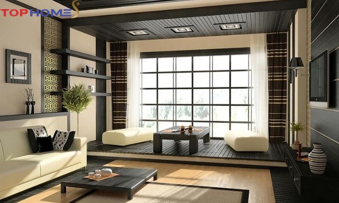 Phòng khách chung cư theo phong cách tối giản