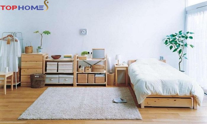 Thiết kế nội thất phòng ngủ chung cư theo phong cách tối giản